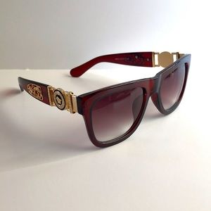 Versace medusa square sunglasses gradient brown